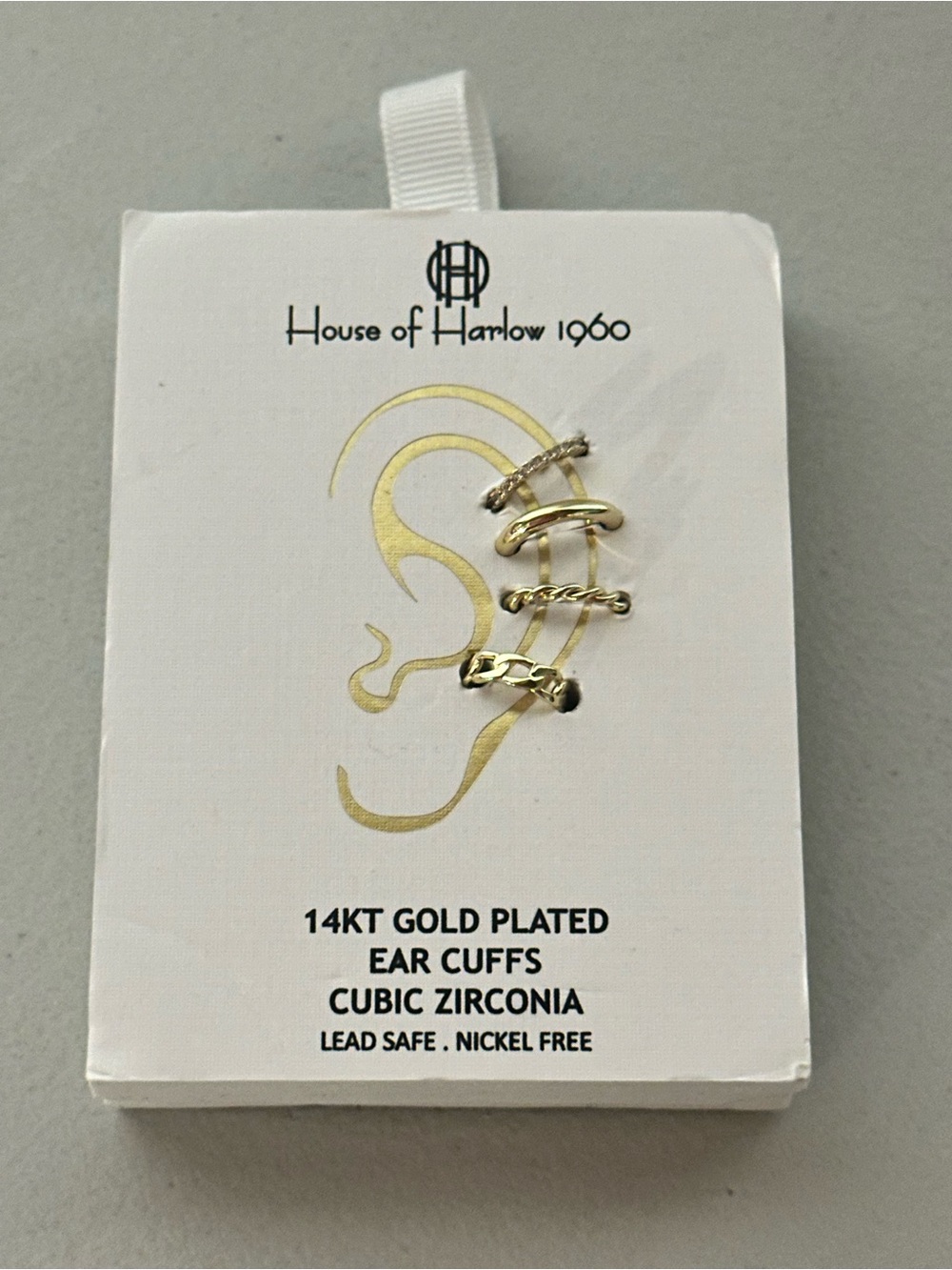 House of Harlow 1960 Gold Plated Ear Cuffs Set